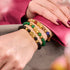 Mini Pixiu Feng Shui Bracelet | EARTH Element | Green Agate x 18k Gold